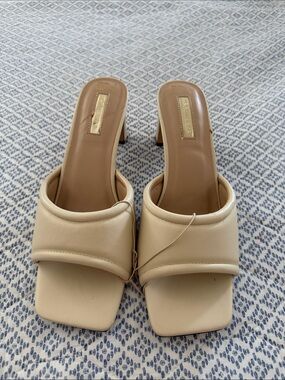 PRIMARK Cream Slide Heel Mules - Unbranded